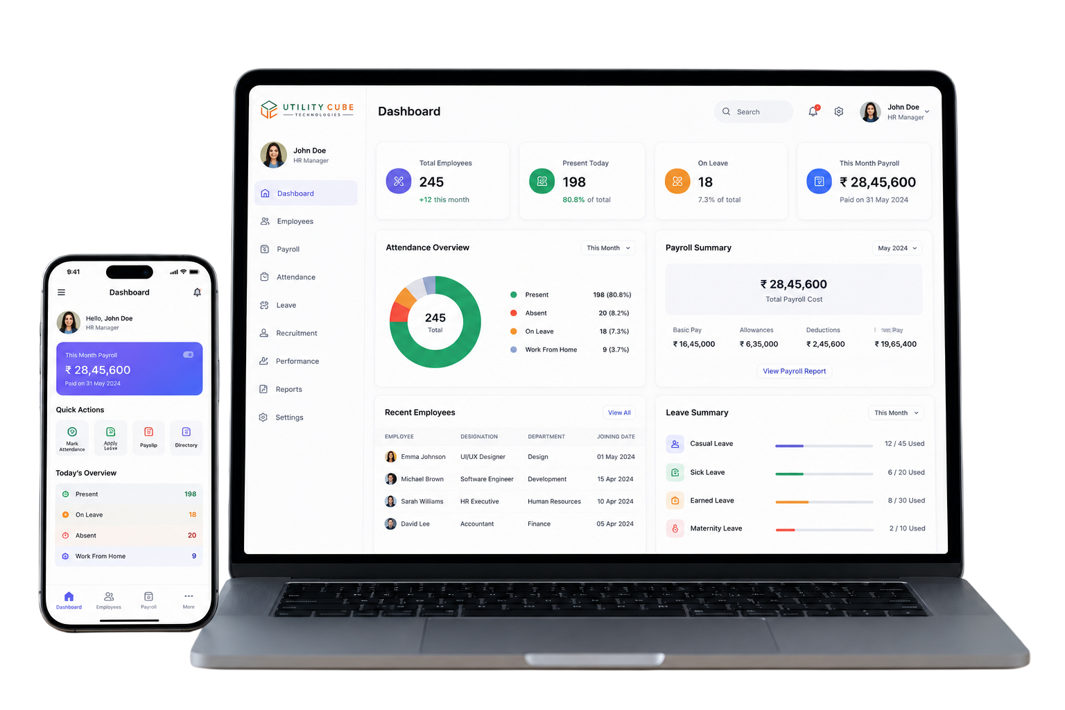 HRMS dashboard