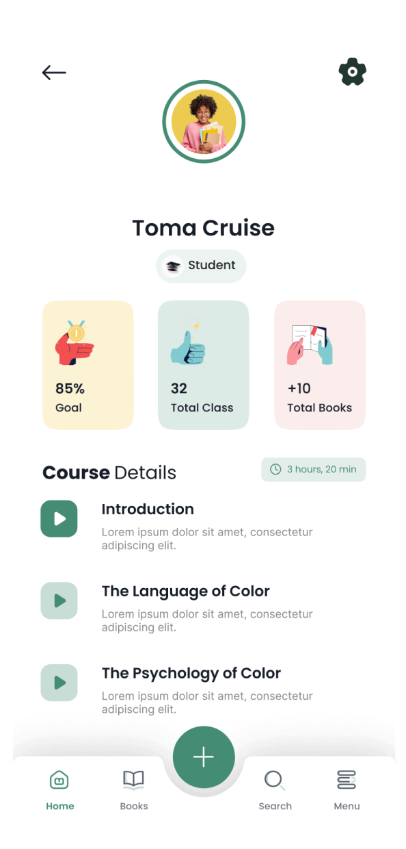 Mobile app interface preview